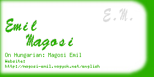 emil magosi business card